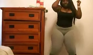 BBW Ebony nan leggin ...